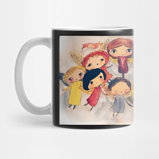 Angels, cherubs, love and hope Christmas spirit Mug